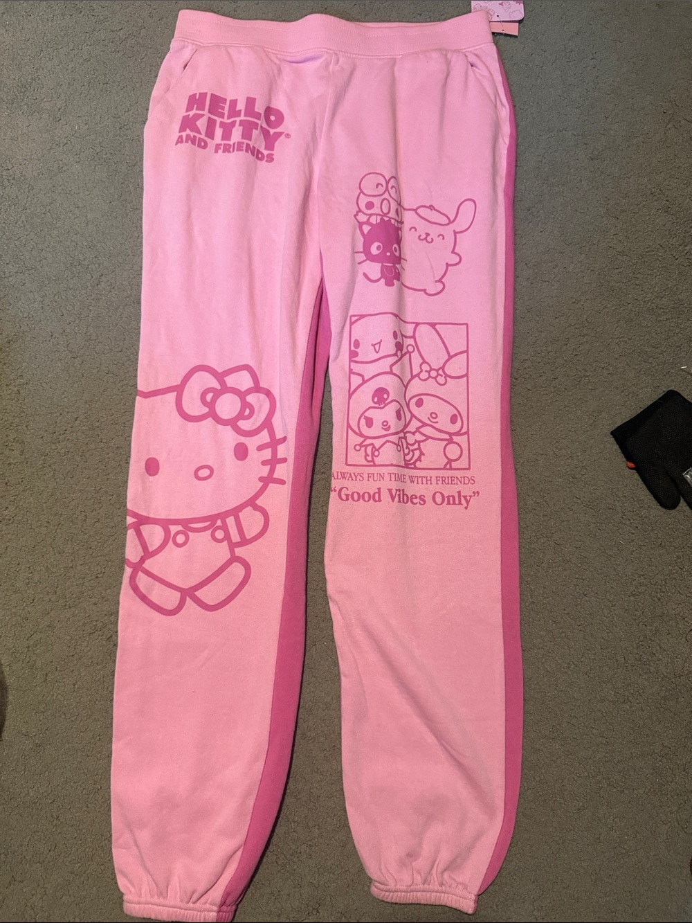 Hello Kitty Pink Sweatpants with Characters